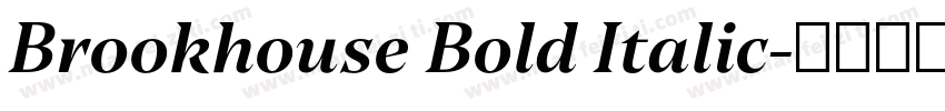 Brookhouse Bold Italic字体转换